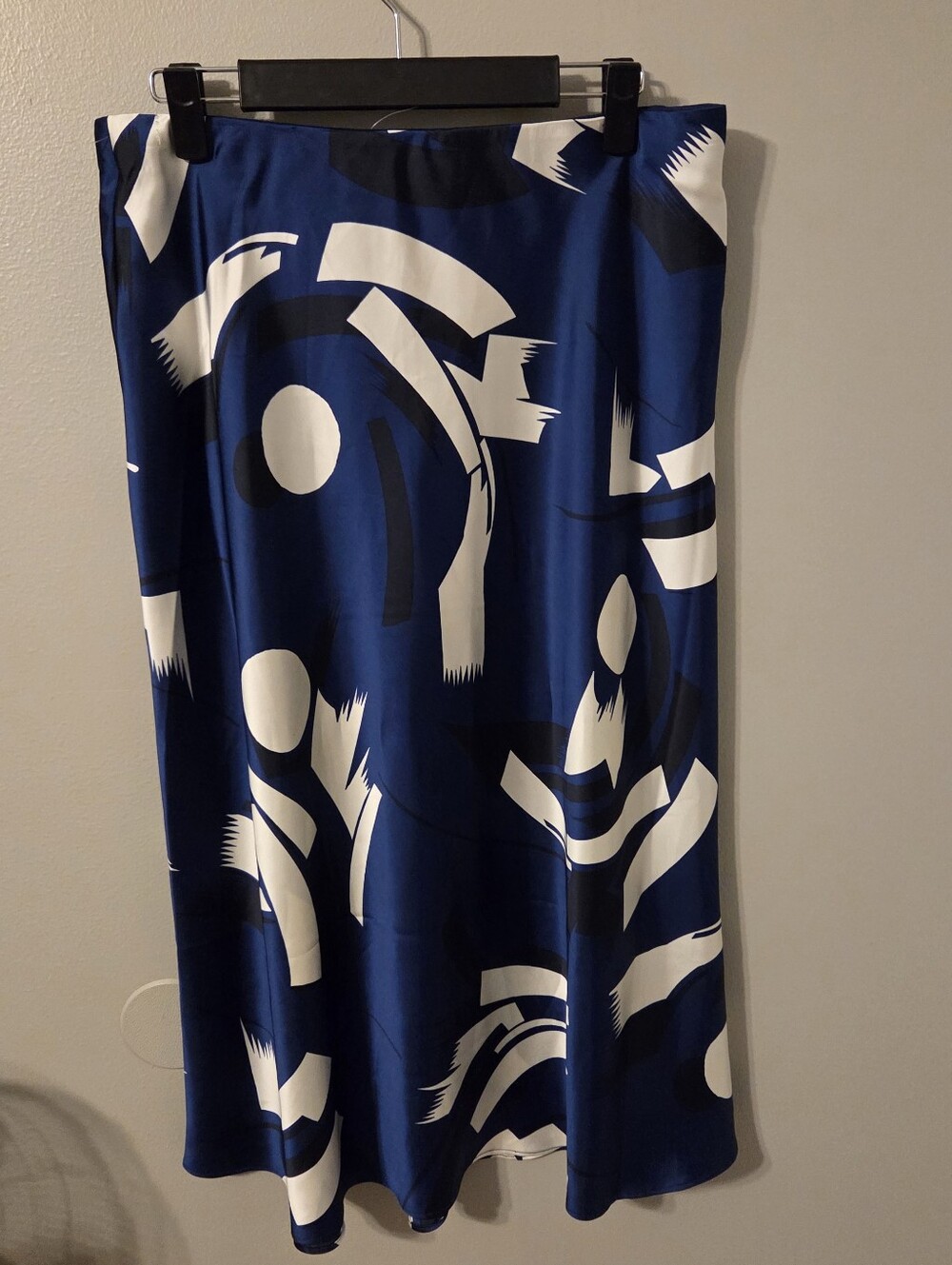 Lauren Ralph Lauren Geometric-Print Satin Charmeuse Skirt Size 10 - Picture 4 of 10